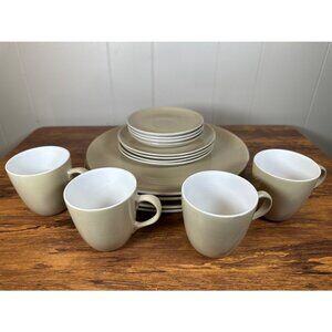 Lagardo Tackett Beige 1961 Schmid Ironstone Dinner Set of 16